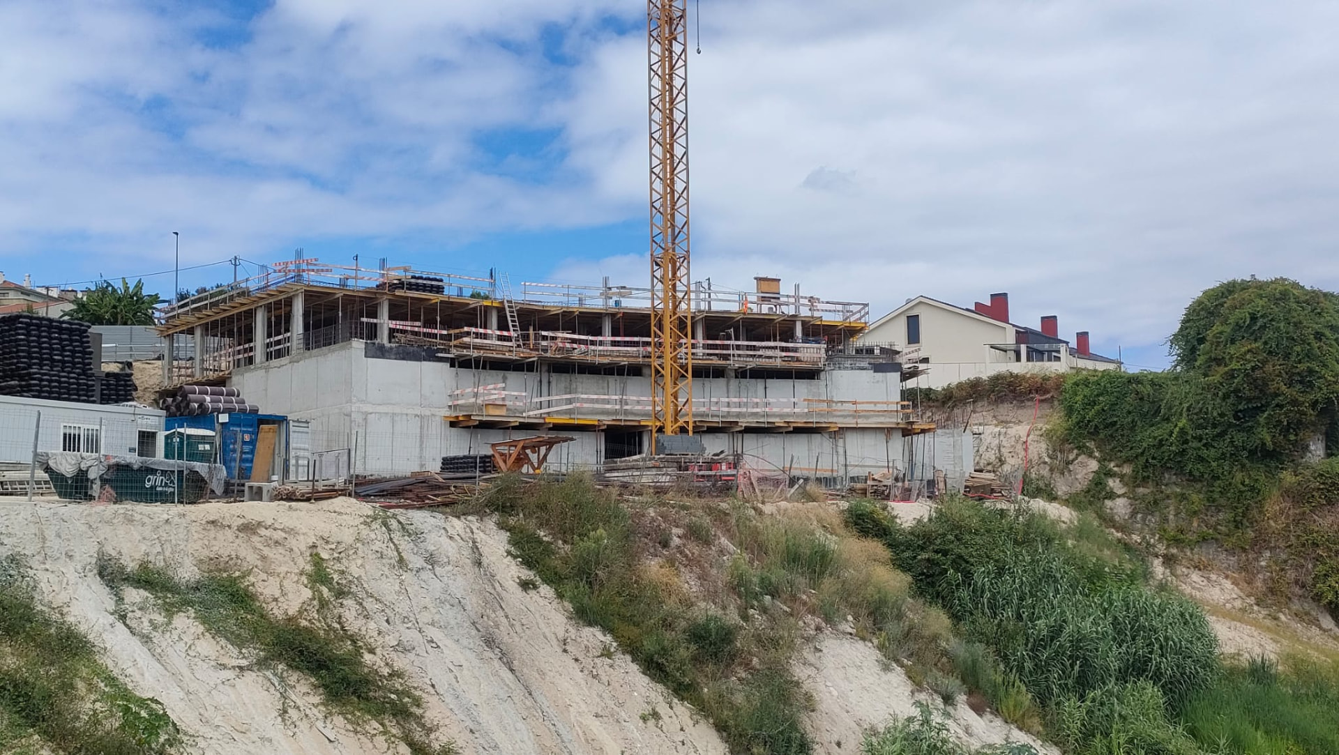 Obra de Bouça Ribas em agosto de 2026 — fundações e estruturas