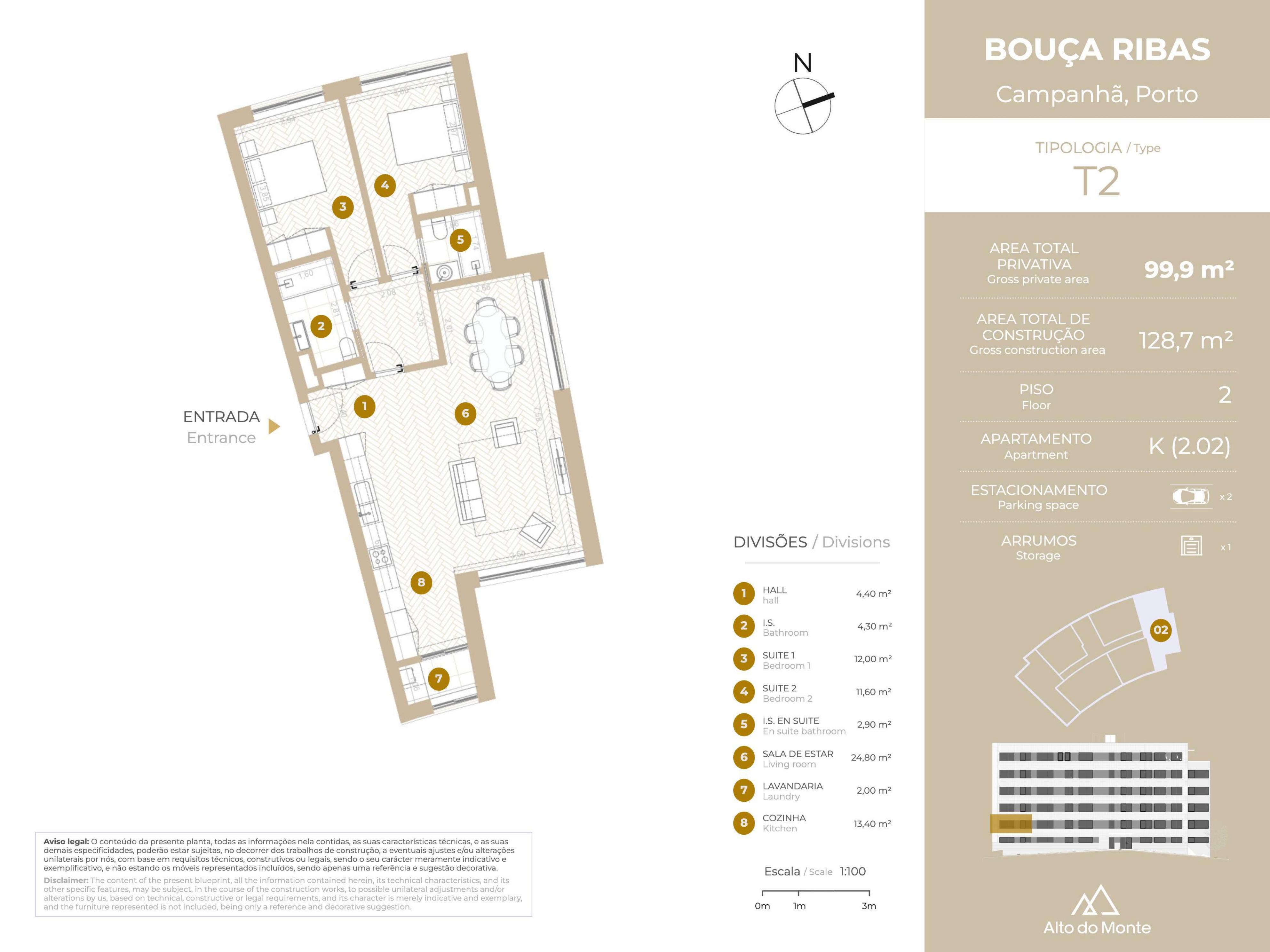 Planta do apartamento 2.02