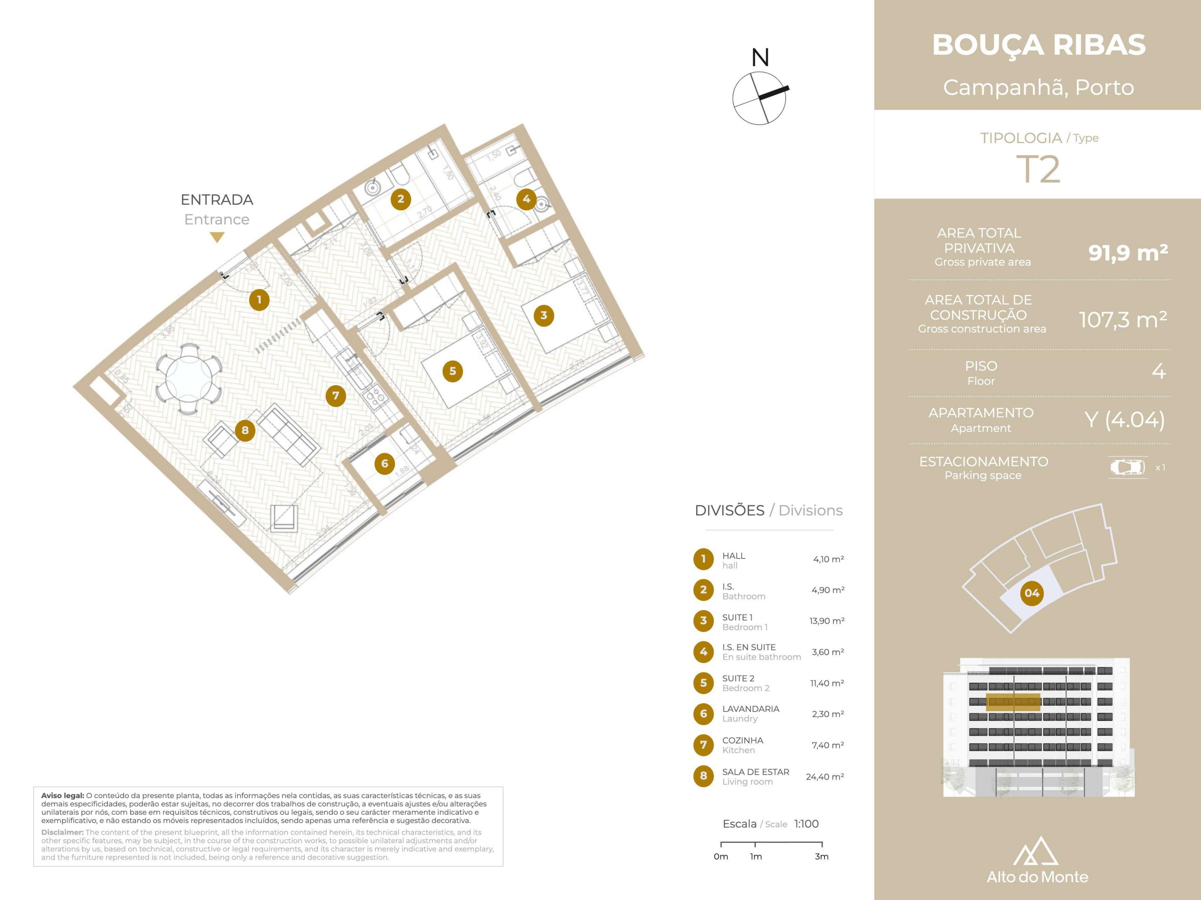 Planta do apartamento 4.04