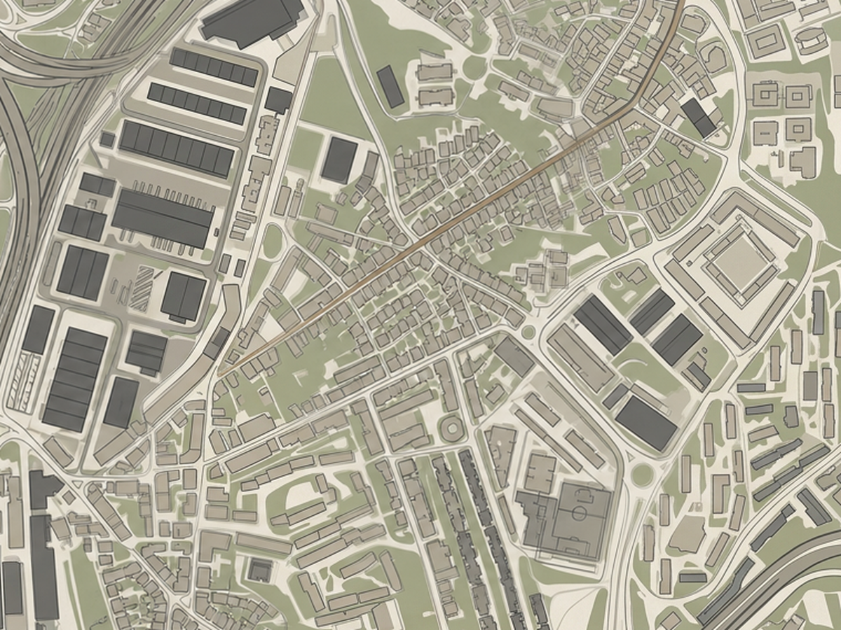 Mapa da zona de Campanhã, Porto