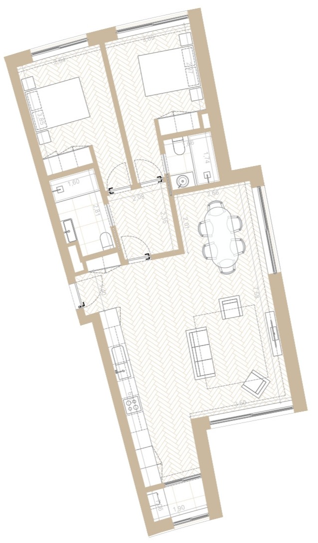 Planta do apartamento 3.02